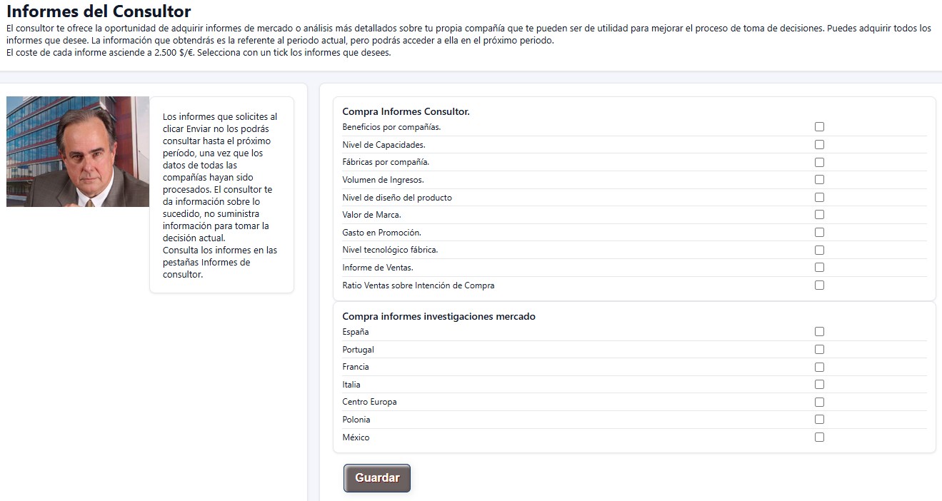 Cuadro de Mando — Informes del Consultor